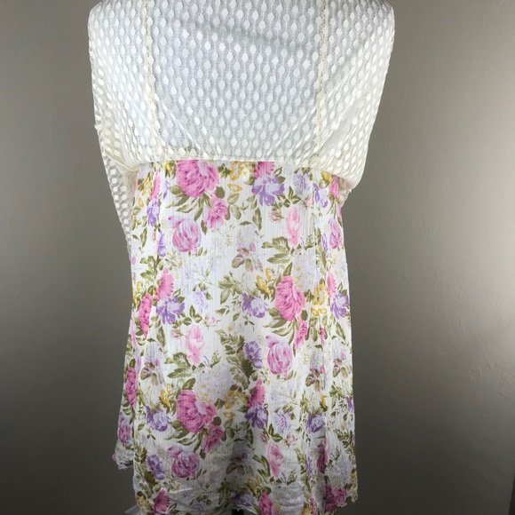 Free People Intimately Floral Layered Tank Top Size XS Lace Boho Summer Comfort - Picture 8 of 10